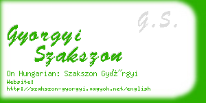 gyorgyi szakszon business card